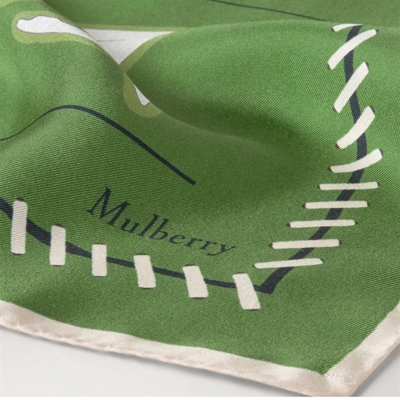 Mulberry Chalk Horse Fern Silk Twill